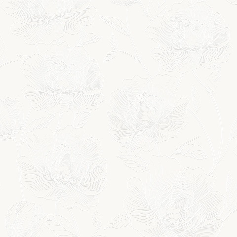 Papel de Parede Floral Branco 3801