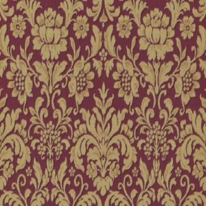 Papel de parede arabesco dourado vermelho 6378-06