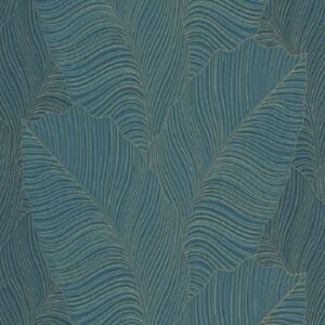 Papel de parede folha palmeira Azul escuro 10021-36