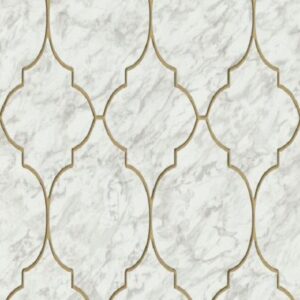 Papel de parede geometrico branco 6391-10