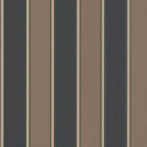 Papel de parede listrado marrom preto 6377-11