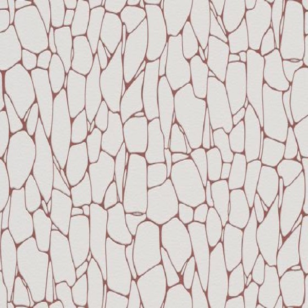 Papel de parede pedras embutidas branco rosa 10032-37